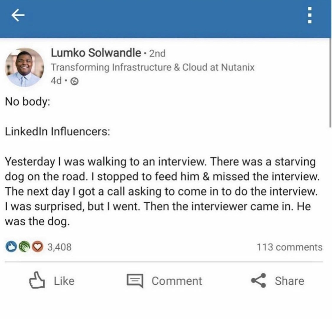 Famous Linkedin meme